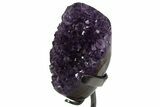 Sparkling Amethyst Geode With Metal Stand - Uruguay #342505-3